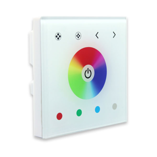 TM02 DC12-24V 3 Channel Touch Panel Full Colour Controller LED Tempered Glass Panel Dimmer Switch